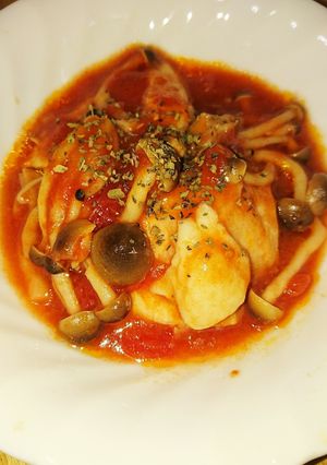 電子レンジでトマトソースのリメイク☆-レシピのメイン写真