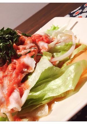 トマトぽん酢の冷しゃぶサラダ-レシピのメイン写真