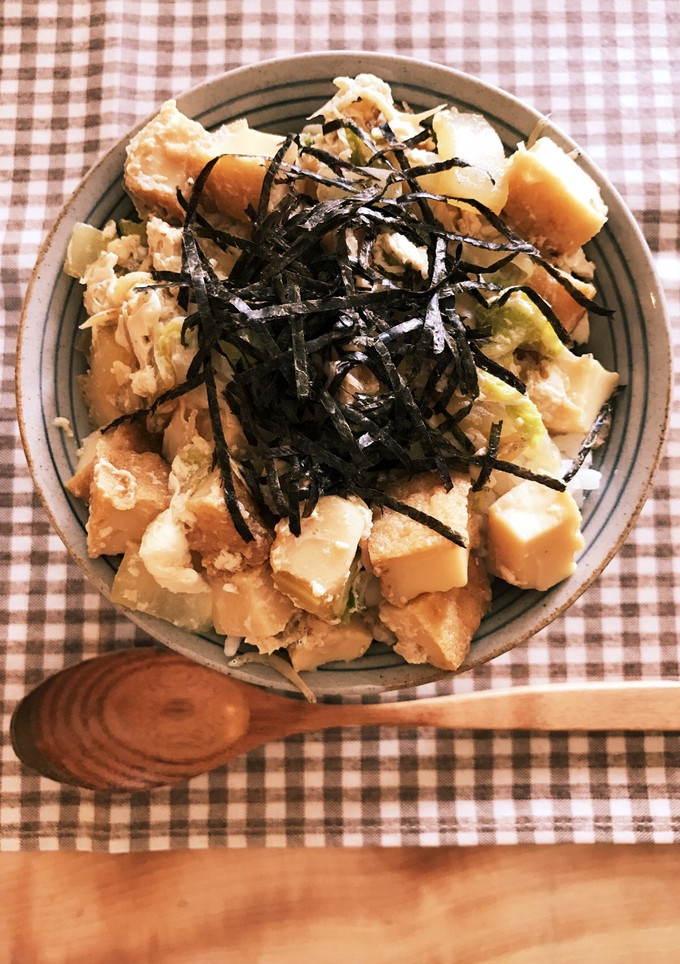 すき焼きのたれで☆コロコロ厚揚げ丼-レシピのメイン写真