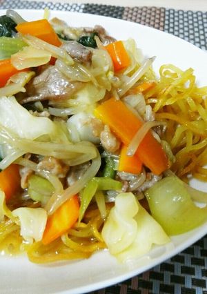 野菜たっぷり！あんかけかた焼きそば-レシピのメイン写真