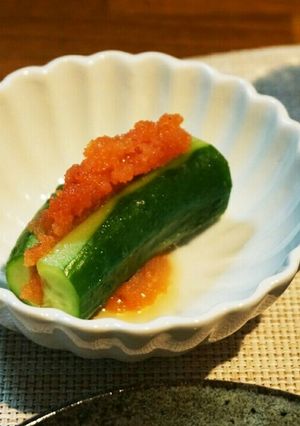 【３分で出来る❗】キュウリの明太子のせ-レシピのメイン写真