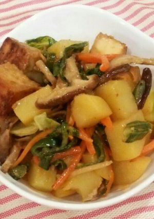 焼肉タレ消費♪厚揚げのタレマヨ野菜炒め☆-レシピのメイン写真