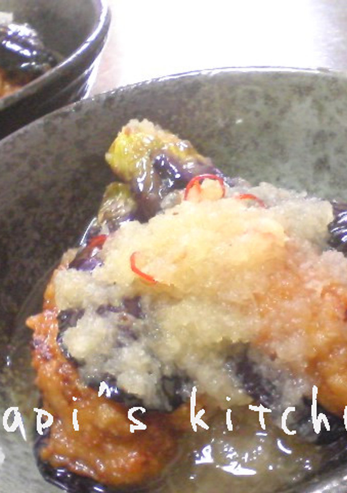 茄子のはさみ揚げ(´∇｀*)おろし煮✿-レシピのメイン写真
