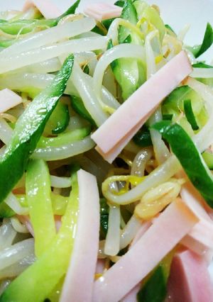 レンジで☆もやしときゅうりとハムのナムル-レシピのメイン写真