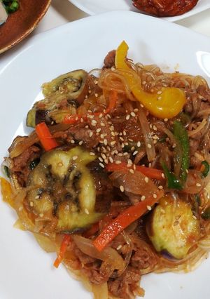エバラ焼き肉のタレで茄子入りチャプチェ-レシピのメイン写真