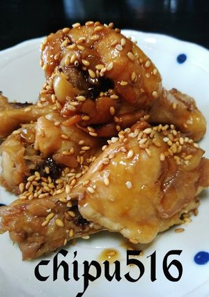 簡単　旨い！やみつき　鳥手羽元の甘辛煮-レシピのメイン写真