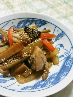 フライパンで簡単!鶏肉と根菜の炒め煮☆-レシピのメイン写真