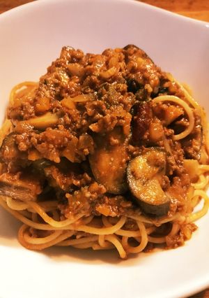 なすのミートソースパスタ-レシピのメイン写真