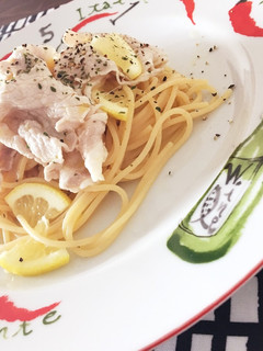 豚しゃぶ肉の冷製塩レモンパスタ-レシピのメイン写真