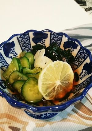 すだち香るきゅうりとワカメの三杯酢-レシピのメイン写真