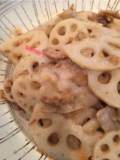 梅〜♪れんこん豚肉炒め-レシピのメイン写真