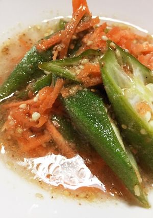 オクラとにんじんの甘酢和え-レシピのメイン写真