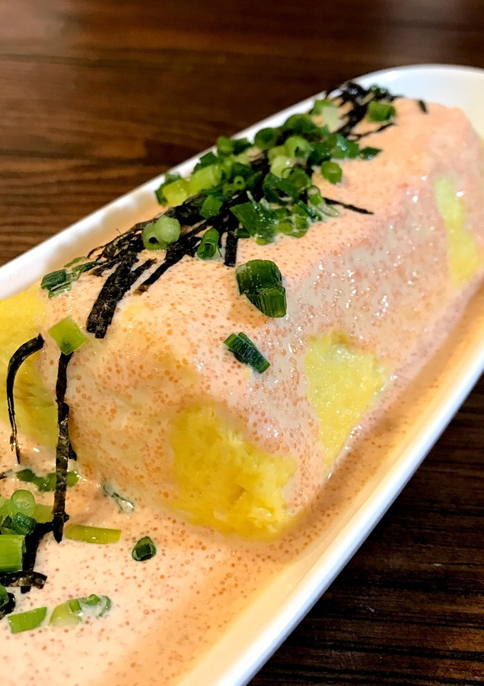 居酒屋気分♡だし巻き卵のたらこマヨソース-レシピのメイン写真