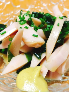 魚肉ソーセージとワカメのからしポン酢和え-レシピのメイン写真