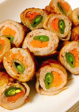 くるくるスナップえんどう巻き-レシピのメイン写真