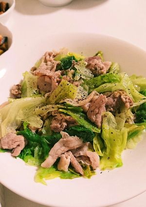 豚肉レタスの塩ダレ炒め-レシピのメイン写真
