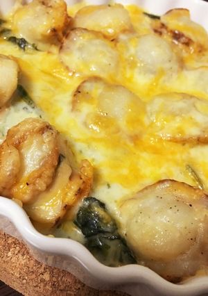 ホタテとほうれん草のマヨグラタン-レシピのメイン写真