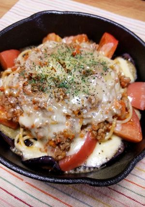 なすとトマトの♪ミートパスタグラタン♥-レシピのメイン写真