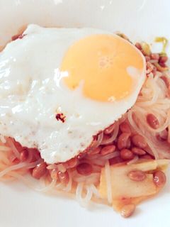 納豆とキムチのしらたきぱすた-レシピのメイン写真