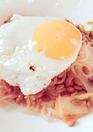 納豆とキムチのしらたきぱすた-レシピのメイン写真