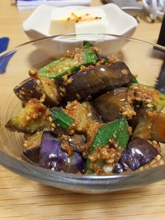 茄子とオクラのごま味噌炒め-レシピのメイン写真