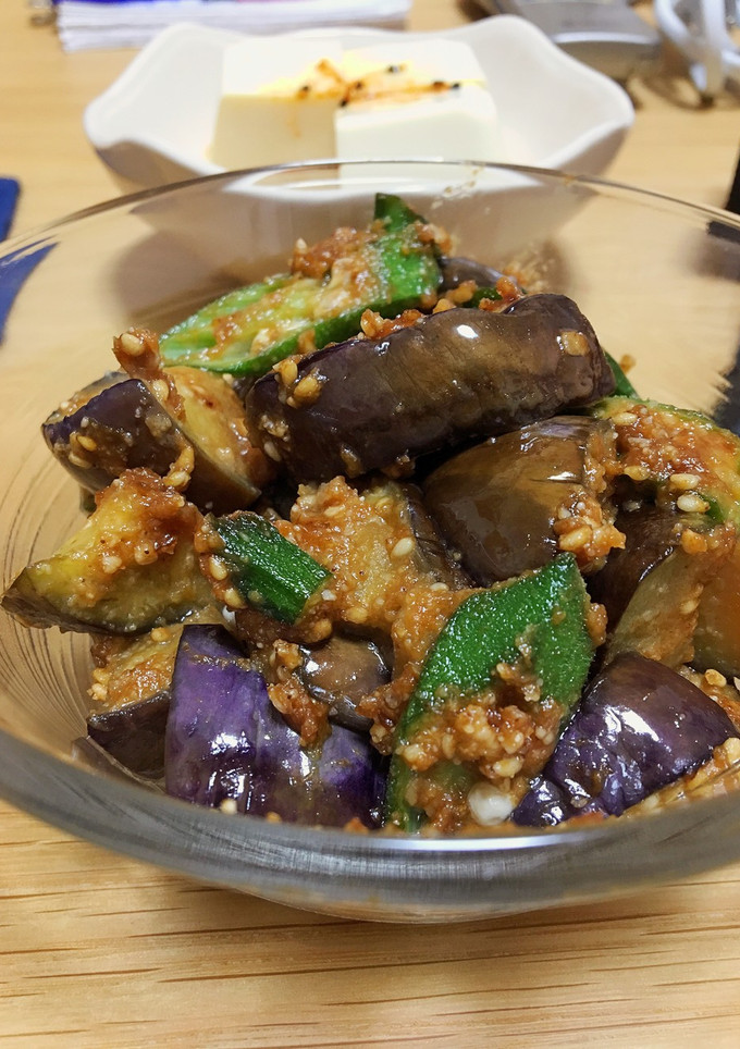 茄子とオクラのごま味噌炒め-レシピのメイン写真