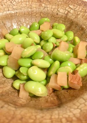 1分クッキング 茶豆といぶりがっこ-レシピのメイン写真
