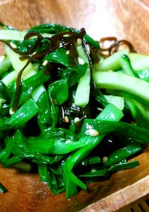 簡単！節約♪きゅうりとニラの塩昆布ナムル-レシピのメイン写真
