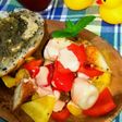 朝食に。パプリカとちくわの炒め物
