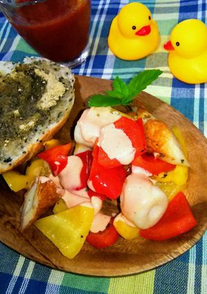 朝食に。パプリカとちくわの炒め物-レシピのメイン写真