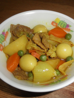うずら卵と野菜のカレー煮★宇都宮学校給食-レシピのメイン写真