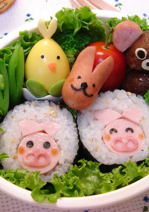 ブタさん海苔巻き-レシピのメイン写真