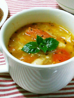 ⅲ白インゲン豆とトマトのスープ-レシピのメイン写真