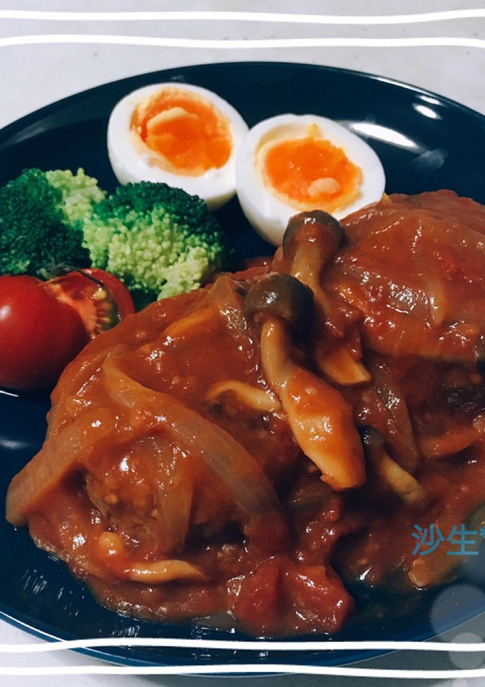 我が家の定番◎トマト煮込みハンバーグ-レシピのメイン写真