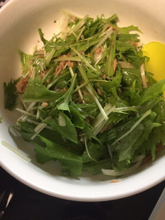 水菜と玉ねぎとツナのパパッとサラダ-レシピのメイン写真