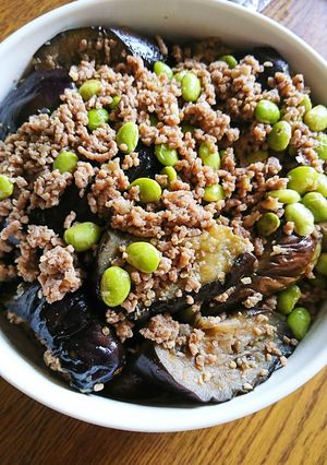 サッパリ茄子のそぼろ炒め煮-レシピのメイン写真