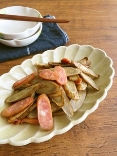 簡単☆お弁当にも◎ごぼうとウインナー炒め-レシピのメイン写真