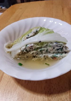 野菜たっぷりレンチン白菜のミルフィーユ♪-レシピのメイン写真