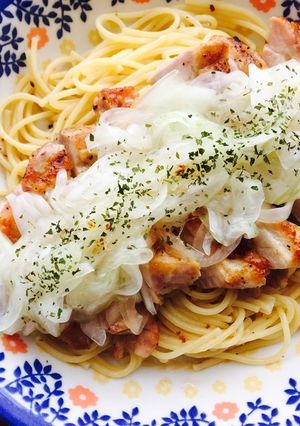 簡単!塩レモンdeさっぱりチキンパスタ-レシピのメイン写真
