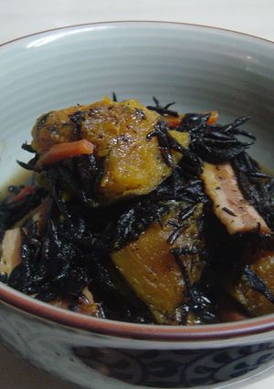 かぼちゃのひじき煮-レシピのメイン写真