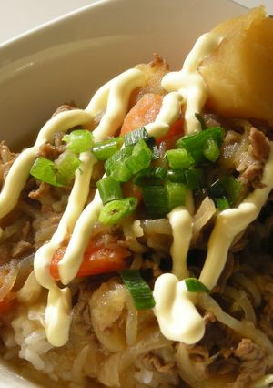 超簡単！残った肉じゃがで肉じゃが丼♪-レシピのメイン写真