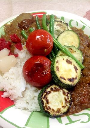 夏野菜タップリのラムカレー-レシピのメイン写真