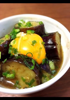 なすのトロトロ煮〜卵黄のっけ〜-レシピのメイン写真