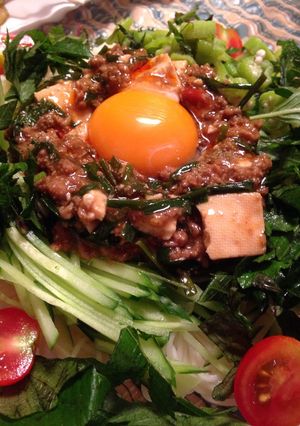 麻婆豆腐のジャージャー麺風-レシピのメイン写真