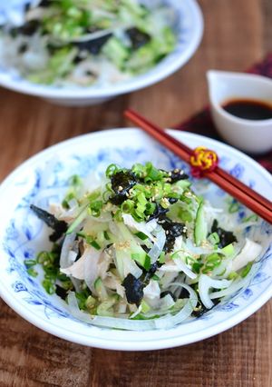 ゆで鶏ときゅうりの韓国風ピリ辛サラダ-レシピのメイン写真