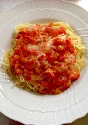 トマトとモッツァレラのスパゲッティ-レシピのメイン写真