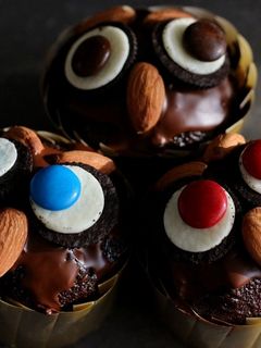 簡単☆ハロウィンのフクロウカップケーキ-レシピのメイン写真