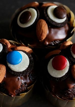 簡単☆ハロウィンのフクロウカップケーキ-レシピのメイン写真