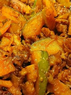 かぼちゃと豚肉のピリ辛炒め-レシピのメイン写真