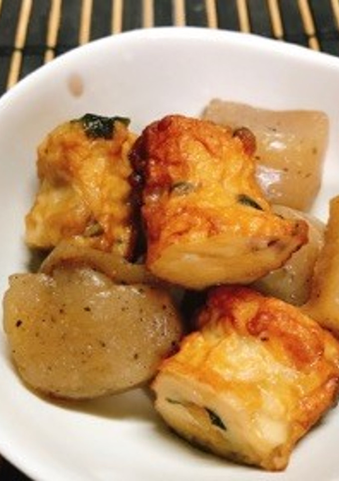 さつま揚げとこんにゃくの煮物♡-レシピのメイン写真
